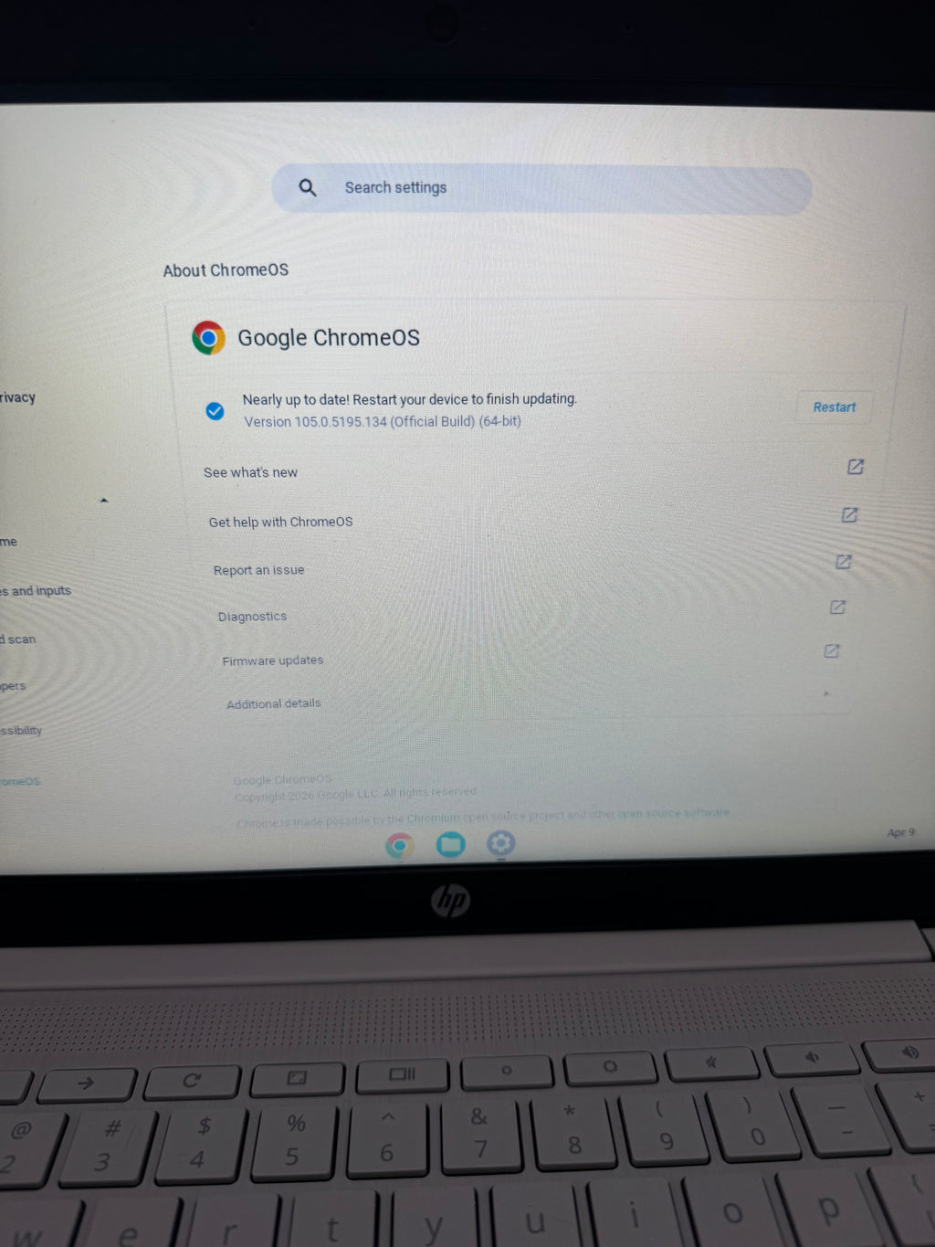 HP 14a-ne0013dx Chromebook 14" Intel Celeron N4120 4GB RAM 64GB Silver Laptop