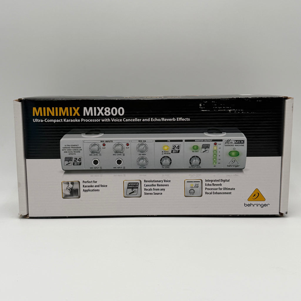 Behringer Minimix Mix800 Ultra-Compact Karaoke Machine w/ Power Cord Used Tested