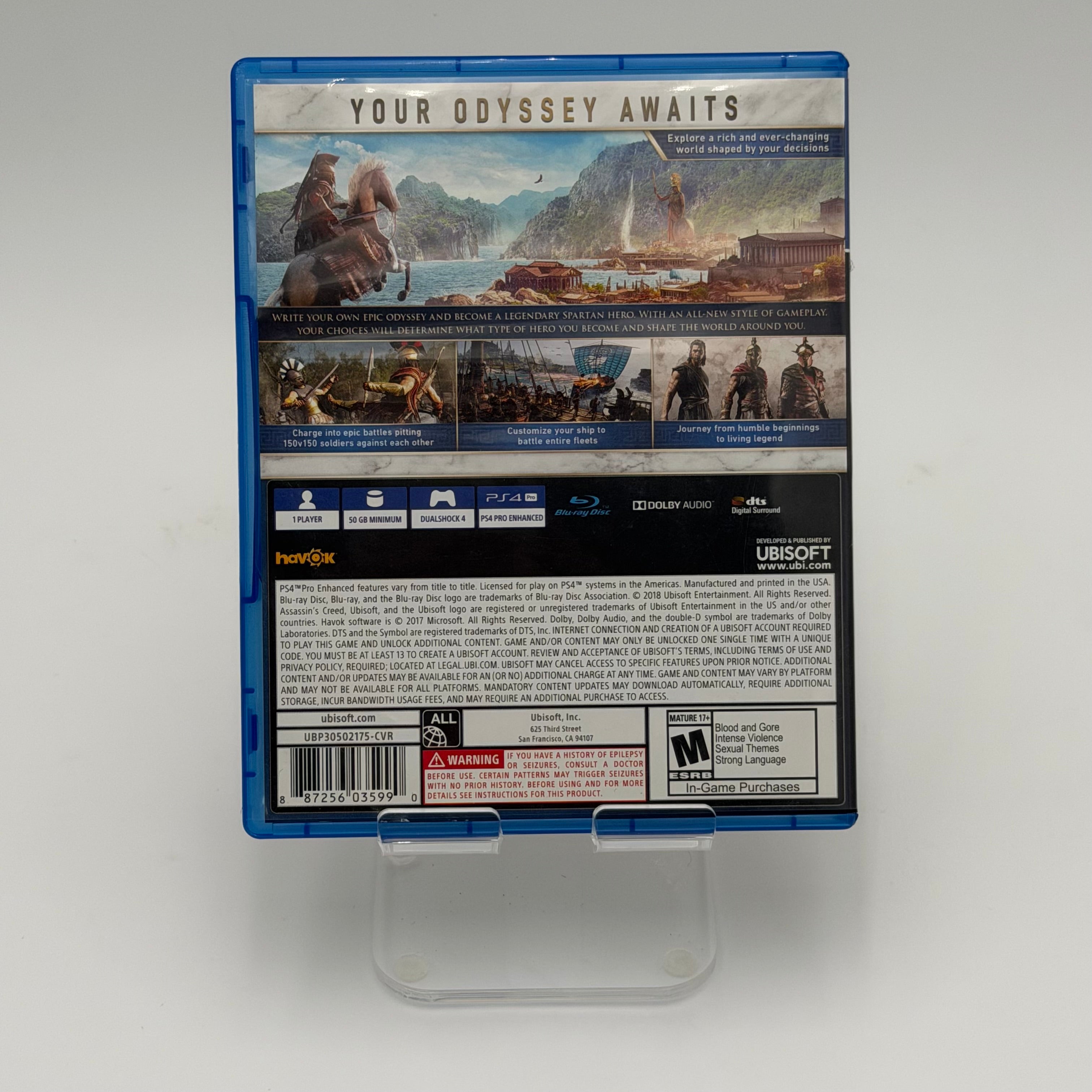 Assassin's Creed Odyssey - PlayStation 4 Video Game, Used - A, Black