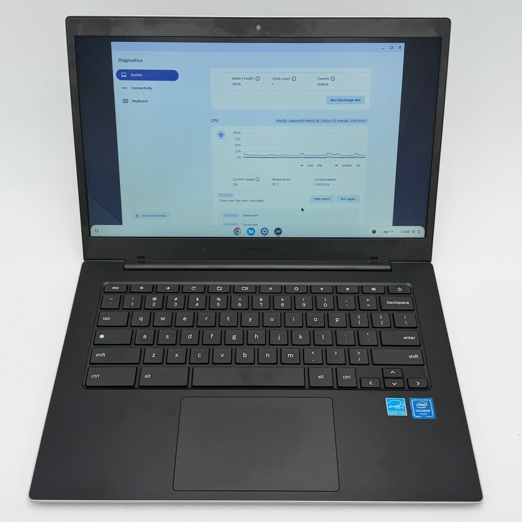 Samsung Chromebook XE345XDA 14" Intel Celeron 4GB RAM 32GB Silver + Charger - Good Condition