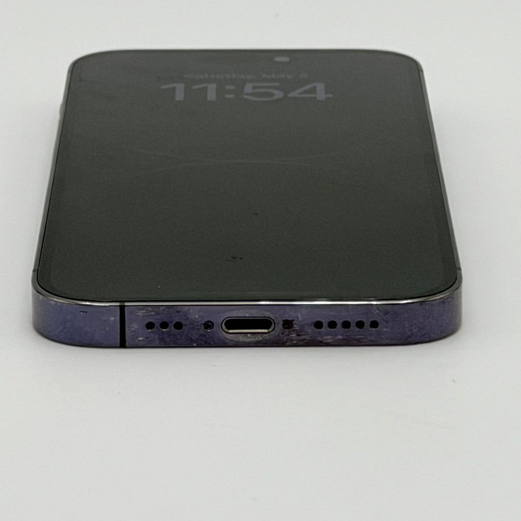 Apple iPhone 14 Pro 128GB Unlocked - Purple CRACKED BACK