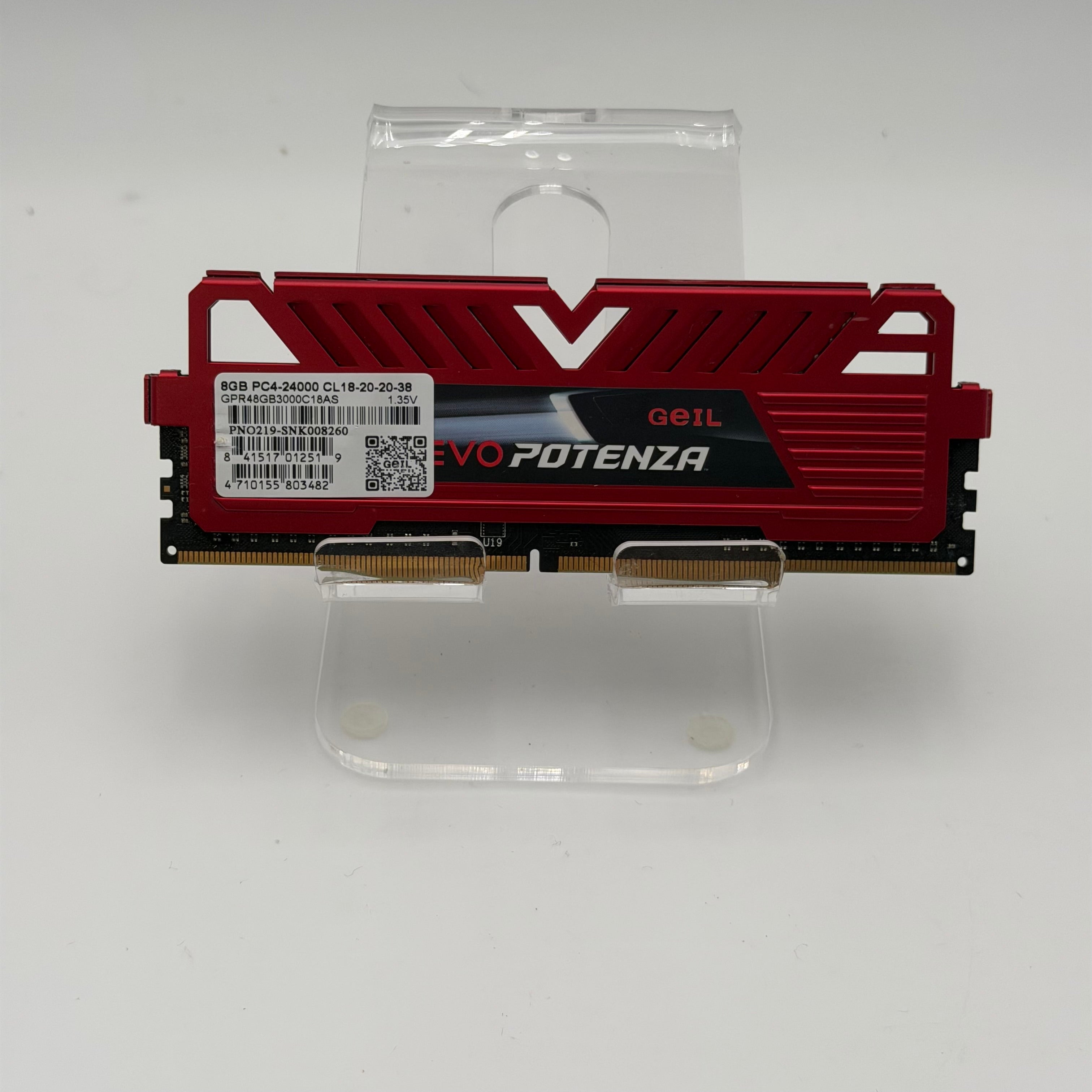 Geil GeIL EVO POTENZA 8GB DDR4 PC4-19200 DIMM RAM GPR416GB2400C16DC Red