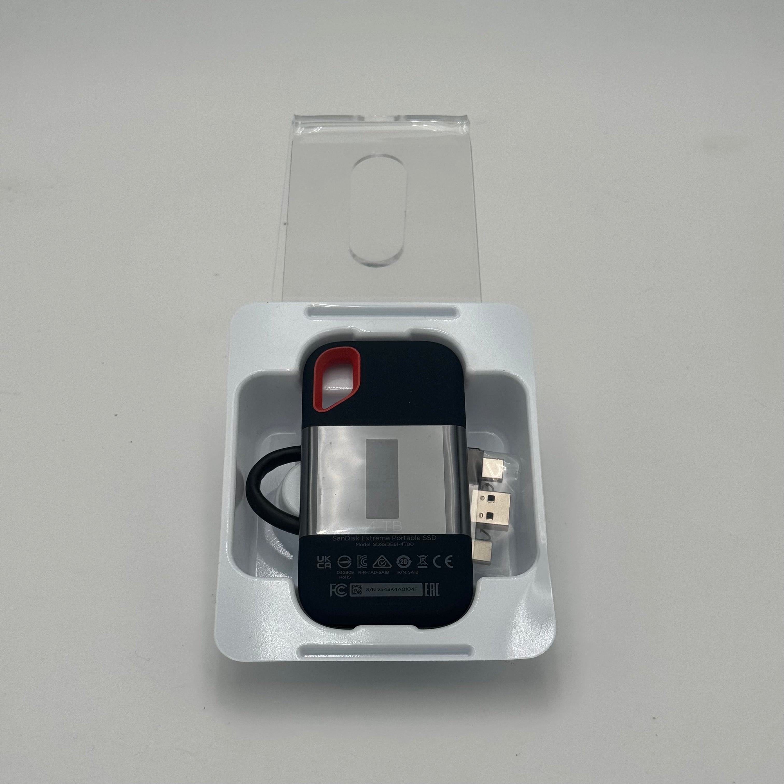SanDisk Extreme Portable SSD 4TB External Hard Drive - New Open Box