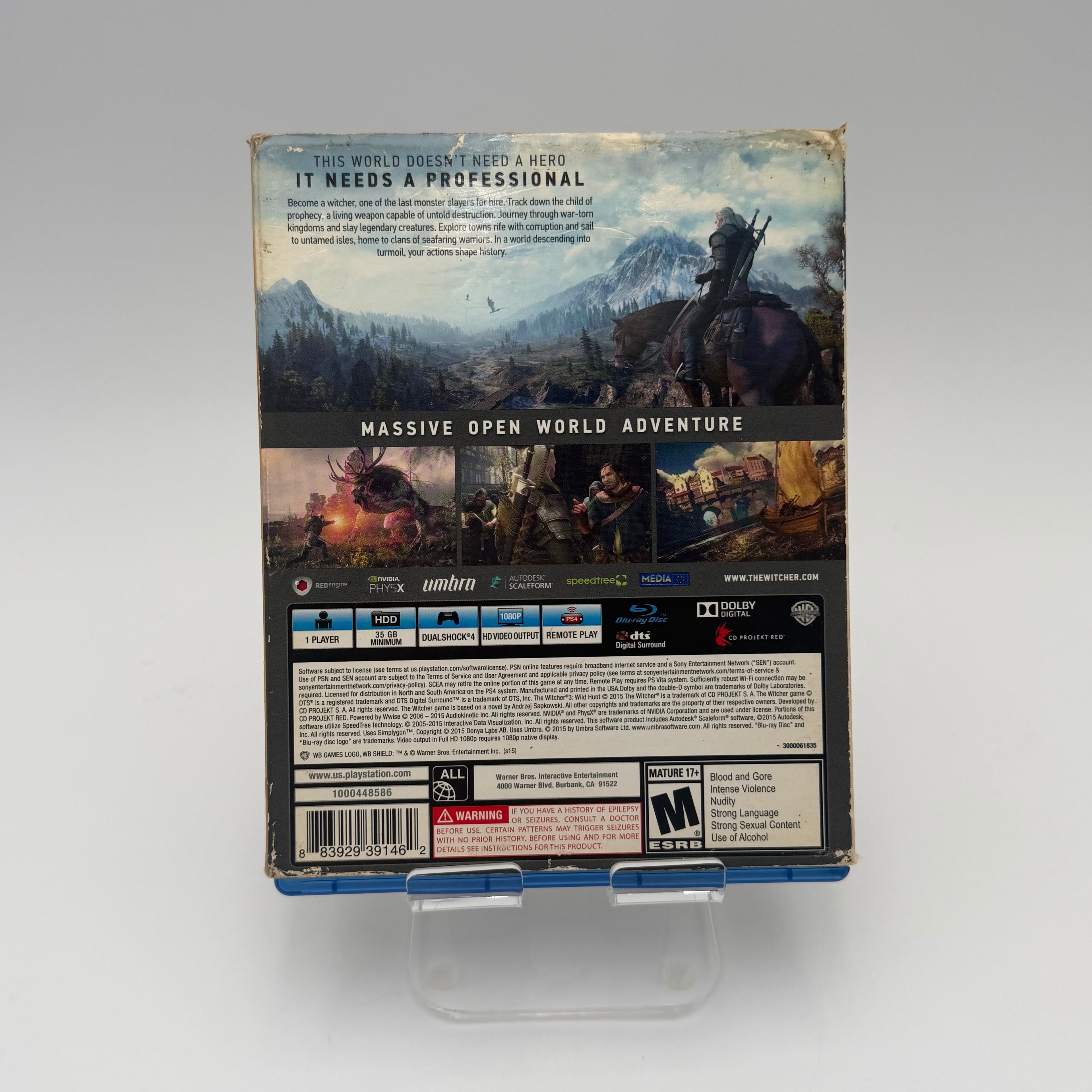 The Witcher 3: Wild Hunt PlayStation 4 PS4 - Used Complete