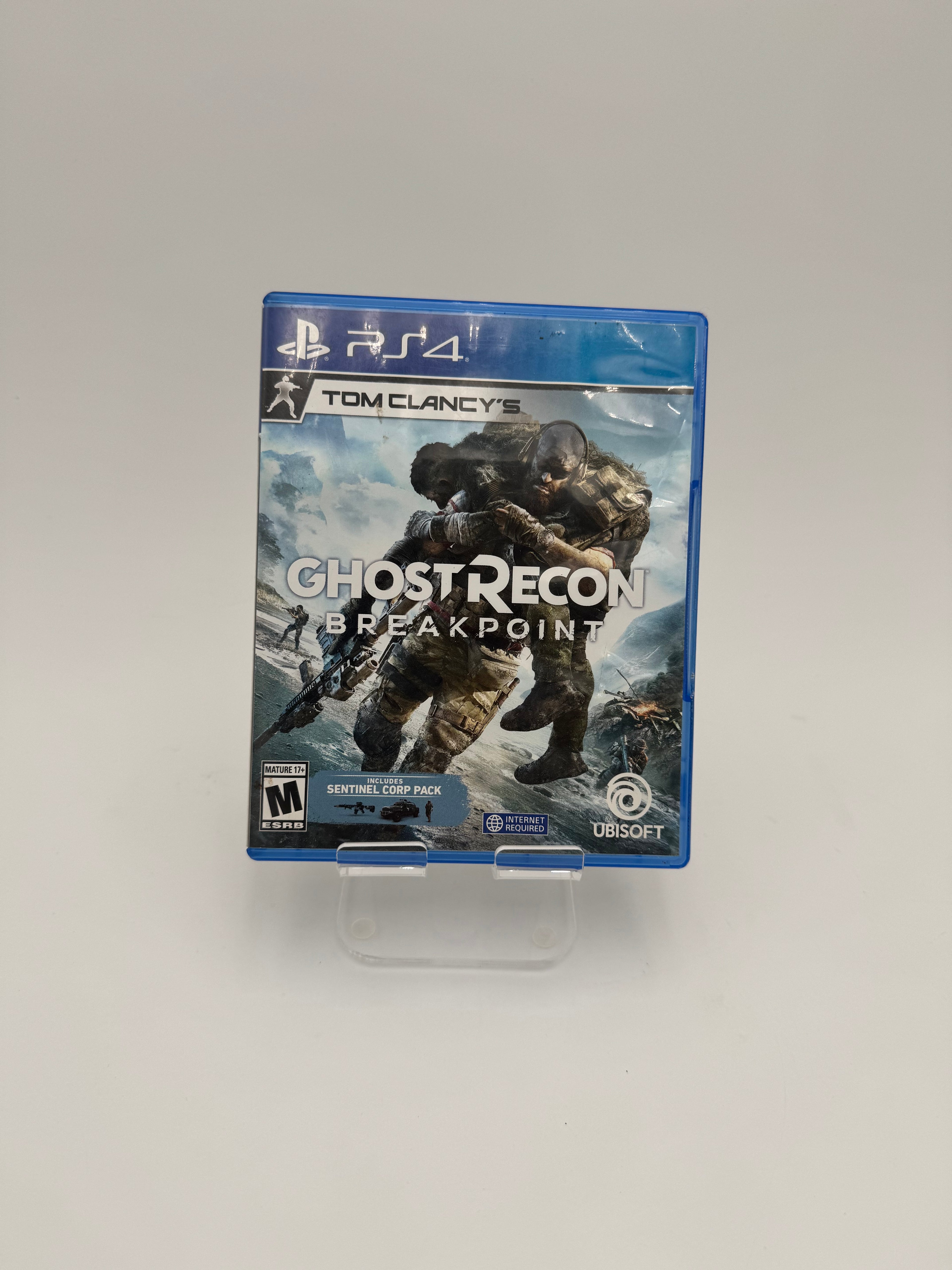 PS4 Ghost Recon Breakpoint Video Game in Blue Case - Used A