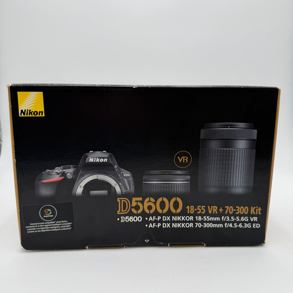 Nikon D5600 24.2 MP DSLR Camera - Black w/ 18-55mm, 70-300mm - FREE SHIPPING