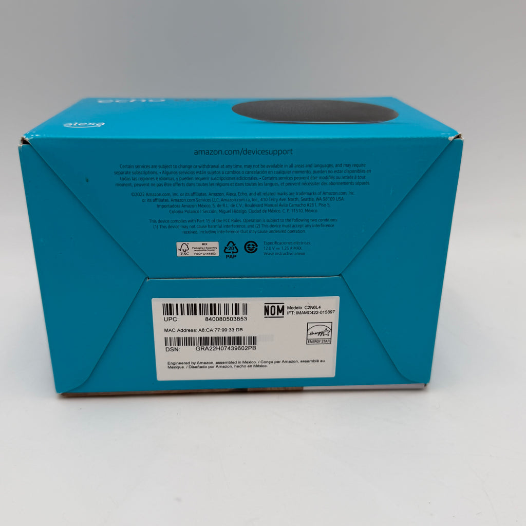 Amazon Echo Dot 5th Gen 2022 Speaker Black New Open Box