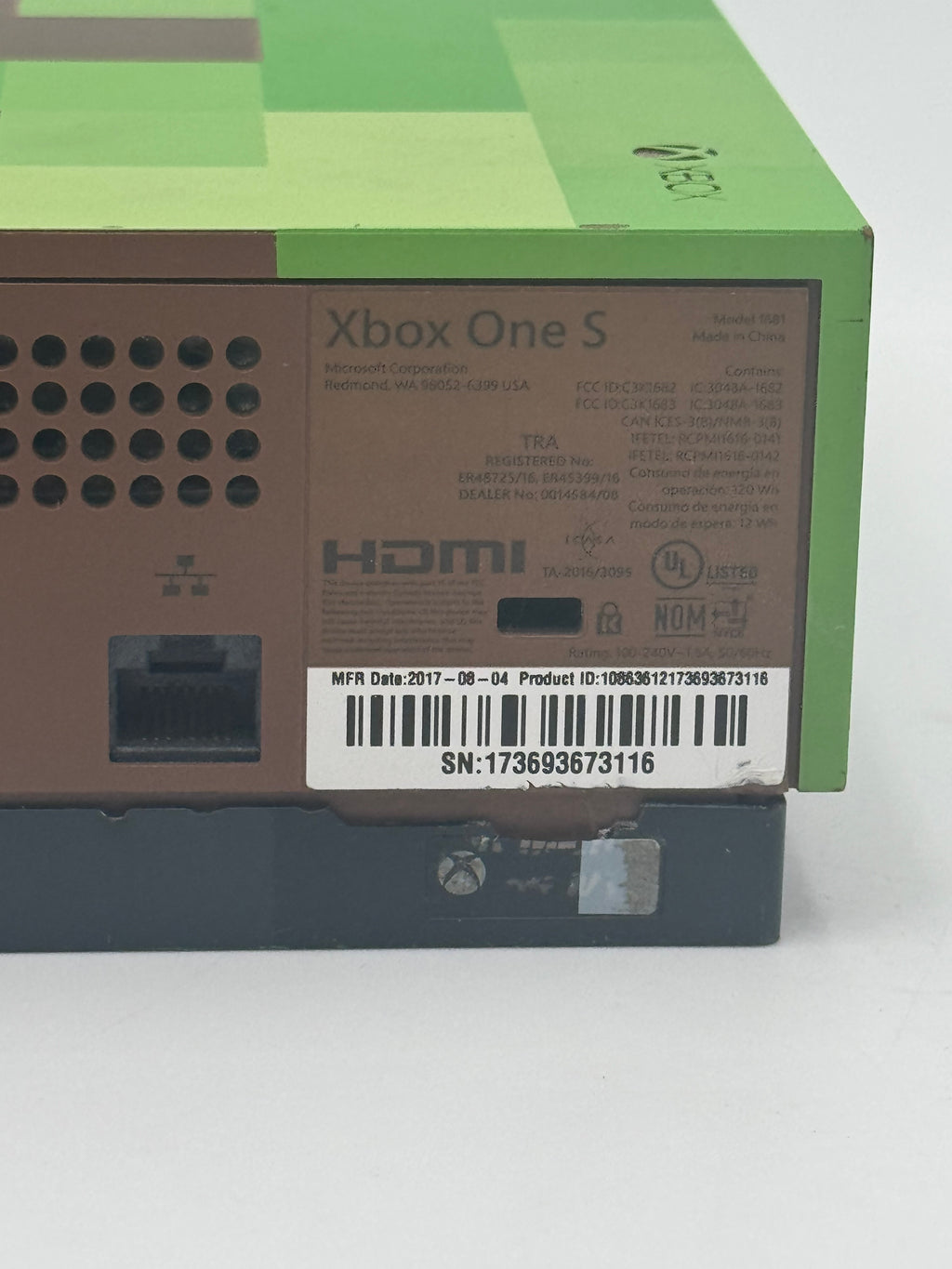 Microsoft Xbox One S Limited Minecraft Edition 1TB - Game Console