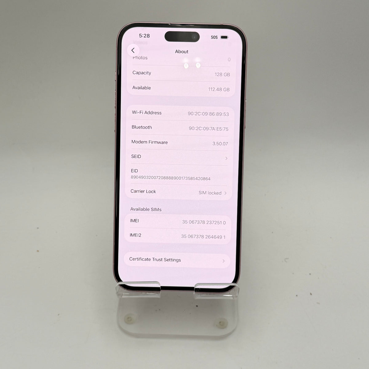 Tmobile Apple iPhone 15 Plus Pink Used A