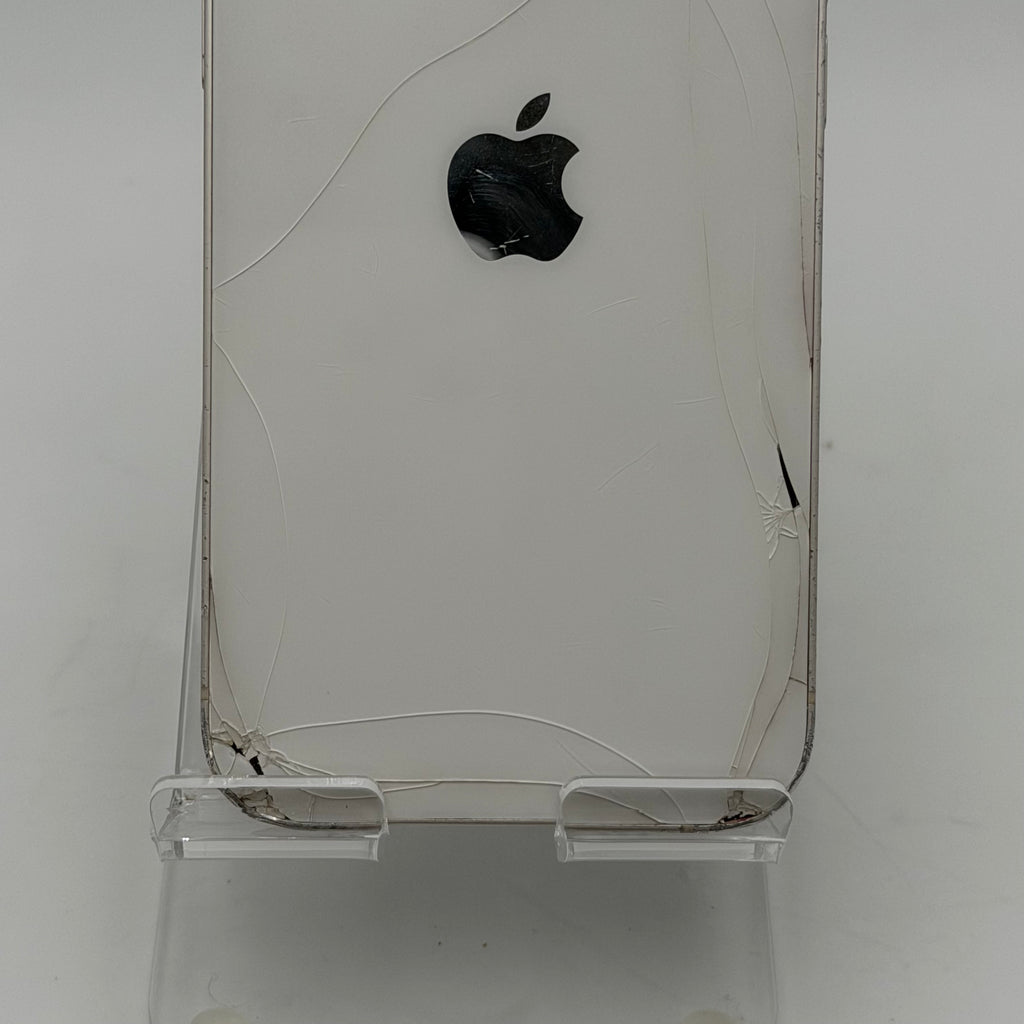 T mobile Broken Apple iPhone 14 128GB - White - Cracked Screen - Cracked Back - 85% BH